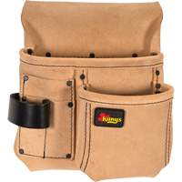 Half Carpenter Apron, Multiple Tool Holder, Leather, 4 Pockets R.M.G. Prévention