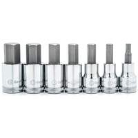 Jeu de douilles &agrave; embout m&eacute;triques, Hexagonale, Prise 1/2", 7 mr R.M.G. Prévention