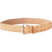 Double Tongue Belt, Leather, Beige R.M.G. Prévention