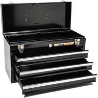 Portable Tool Box, 20" W, 3 Drawers, Black R.M.G. Prévention