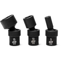 Jeu de 12 douilles m&eacute;triques flexibles universelles &agrave; chocs 1/4" &agrave; 6 pans R.M.G. Prévention