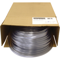 Tubing, Air/Water, 0.375" OD x 100' L, PVC, Clear, 55 PSI @ 20°C R.M.G. Prévention