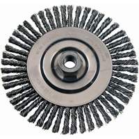 Wire Wheel Brushes, 4-7/8" Dia., 0.02" Fill, 5/8"-11 Arbor, Stainless Steel R.M.G. Prévention