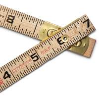 R&egrave;gle pliante, 6' lo, Bois, Graduations de 1/16" R.M.G. Prévention