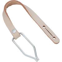 Corde de service avec agrafe pour courroie, Cuir, Beige R.M.G. Prévention
