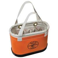 Seau ovale &agrave; coque rigide, 14" lo x 7" la x 10" h, Plastique, Orange R.M.G. Prévention