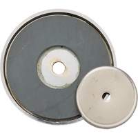 Ceramic Shallow Pot Magnet, 1-3/8" Dia., 12 lbs. Pull R.M.G. Prévention