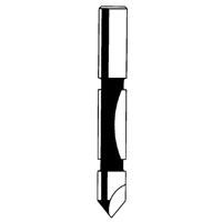 Router Bit - Panel Pilot Bit, 1/4" Dia., 3/4" H, 2-1/4" L, 1/4" Shank R.M.G. Prévention
