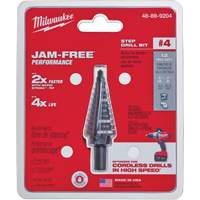 Foret &eacute;tag&eacute; no 4, 3/16" - 7/8", Incr&eacute;ments de 1/16", Acier rapide R.M.G. Prévention