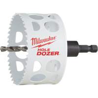 Scie-cloche Hole Dozer avec arbre, 3", Profondeur de la coupe 1-5/8", Bim&eacute;tal R.M.G. Prévention