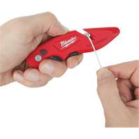 Fastback Flip Utility Knife, 2" Blade, Carbon Steel Blade, Metal Handle R.M.G. Prévention