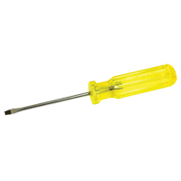 Slotted Screwdriver, 3/16", 8-1/4" L, Plastic Handle R.M.G. Prévention