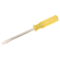 Slotted Screwdriver, 1/4", 6-3/4" L, Plastic Handle R.M.G. Prévention