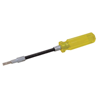Flexible Slotted Screwdriver, 3/16" Tip, Round, 7-1/2" L, Plastic Handle R.M.G. Prévention