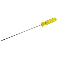 Electrician's Slotted Screwdriver, 1/8" Tip, Round, 11-1/2" L, Plastic Handle R.M.G. Prévention