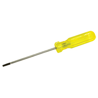 Electrician's Slotted Screwdriver, 5/32" Tip, Round, 7-3/4" L, Plastic Handle R.M.G. Prévention