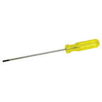 Electrician's Slotted Screwdriver, 5/32" Tip, Round, 9-1/2" L, Plastic Handle R.M.G. Prévention