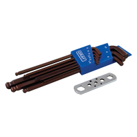 Long Arm Ball Hex Key Set, 9 Pcs., Metric R.M.G. Prévention