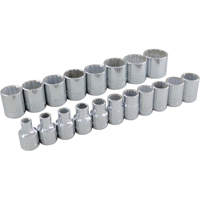 Socket Set, 19 Pcs, 3/8" Drive Size R.M.G. Prévention