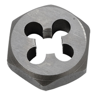 Hex Rethreading Die Nut, 1"/1-1/16" Dia., 1/8"-27 Thread, Carbon Steel/Chromium Steel R.M.G. Prévention