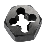 Hex Rethreading Die Nut, 1"/1-1/4" Dia., 1/4"-18 Thread, Carbon Steel/Chromium Steel R.M.G. Prévention