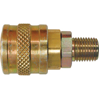 Quick Couplers - 1/4" Industrial, One Way Shut-Off - Automatic Couplers, Brass R.M.G. Prévention