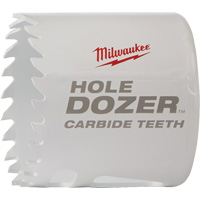 Scie &agrave; bouteur Hole Dozer avec dents au carbure, 2", Profondeur de la coupe 1-63/100", Carbure R.M.G. Prévention