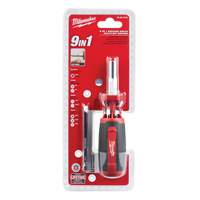 9-in-1 Square Drive Multi-Bit Driver, 9" L, Cushion Grip Handle R.M.G. Prévention