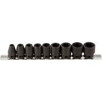 Jeu de douilles, 9 Mcx, Chocs, Prise de 3/8" R.M.G. Prévention