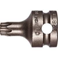 Embout &agrave; ins&eacute;rer, Torx inviolable, 25 x 1" lo, Prise 3/8" R.M.G. Prévention