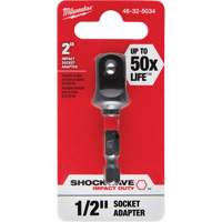 Shockwave Impact Socket Adapter, 1/4" Drive Size, 1/2" Male Size, Ball, 2" L R.M.G. Prévention