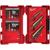 Step Drill Bit Set, 3 Pieces, High Speed Cobalt R.M.G. Prévention