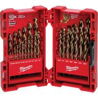 Red Helix Drill Bit Set, 29 Pieces, Cobalt R.M.G. Prévention