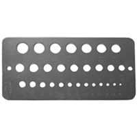 Gabarit de diam&egrave;tres pour foret fractionnaires Drillco R.M.G. Prévention