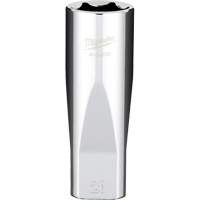 Douille m&eacute;trique avec c&ocirc;t&eacute;s Four Flats, 20 mm, Prise 1/2", 6 pans, Profond R.M.G. Prévention