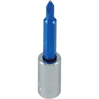 Douille tournevis &agrave; embout bleu, Phillips, #1, Prise 1/4" R.M.G. Prévention