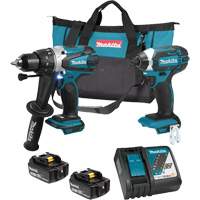 LXT Cordless 2-Tool Combo Kit, Lithium-Ion, 18 V R.M.G. Prévention