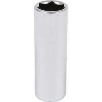 Douille chrom&eacute;e, 9/16", Prise 3/8", 6 pans, Profond R.M.G. Prévention