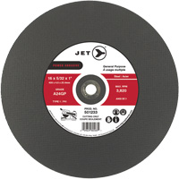 Meule &agrave; tronçonner Power Abrasive A24GP, 20" x 5/32", Arbre de 1", Type 1, 3000 Tr/min R.M.G. Prévention