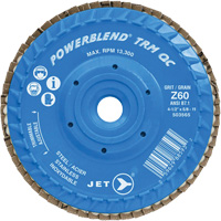 Disque &agrave; feuillets PowerBlend TRM QC ajustable, 4-1/2" x 5/8"-11, Type 27, Grain Z60, Alumine de zirconium R.M.G. Prévention