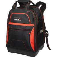 Molded Base Bottom Tool Backpack, Black/Red, Ballistic/Polyester R.M.G. Prévention