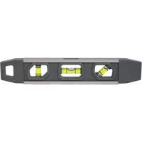 Torpedo Level, 9" L, Aluminum, 3 Vials, Magnetic R.M.G. Prévention