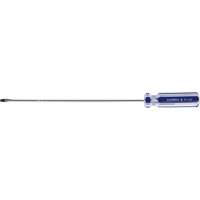 Blue Transparent Striped Slotted Screwdriver, 1/8" Tip, Round, Plastic Handle R.M.G. Prévention