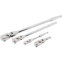 1/4", 3/8" & 1/2" Drive 120XP Full Polish Flex Handle Teardrop Ratchet Set R.M.G. Prévention