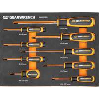 Phillips&reg; Dual Material Screwdriver Set in Foam Storage Tray, 9 Pcs. R.M.G. Prévention
