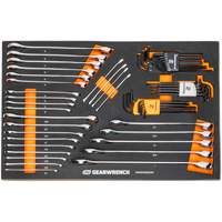 6-Point Combination Wrench and Hex Key Set in Foam Storage Tray R.M.G. Prévention