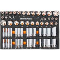 Master SAE Socket Set in Foam Storage Tray, 60 Pcs, 1/2" Drive Size, Deep R.M.G. Prévention