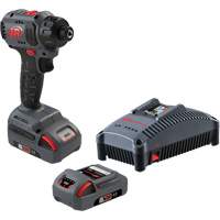 Cordless Compact Screwdriver Kit, 1/4", 37 ft-lbs Max. Torque, 20 V, Lithium-Ion R.M.G. Prévention
