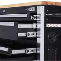 HDRC5212 HD Series Roller Cabinet, 12 Drawers, 51-1/4" W x 21" D x 40-3/10" H, Black R.M.G. Prévention