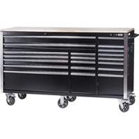 HDRC7220 HD Series Roller Cabinet, 20 Drawers, 72" W x 24" D x 42-3/10" H, Black R.M.G. Prévention